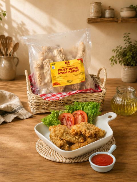 Filet Dada Ayam Krispi Saus Madu Pedas