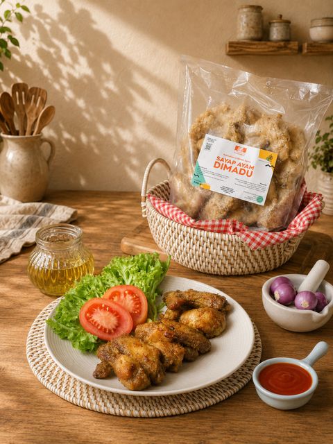 Sayap Ayam Dimadu Nasi Hangat